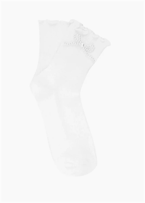 Pearly Bow socks Hvid Sui Ava